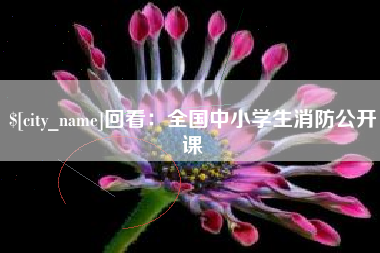 北流回看：全国中小学生消防公开课