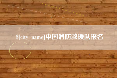 北流中国消防救援队报名