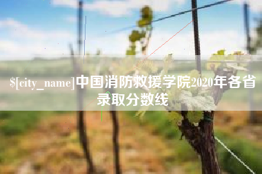 北流中国消防救援学院2020年各省录取分数线