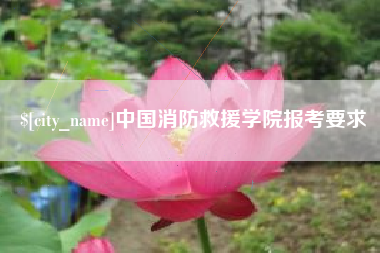 北流中国消防救援学院报考要求