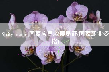 北流国家应急救援员证(国家职业资格)