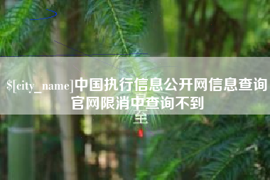 北流中国执行信息公开网信息查询官网限消中查询不到
