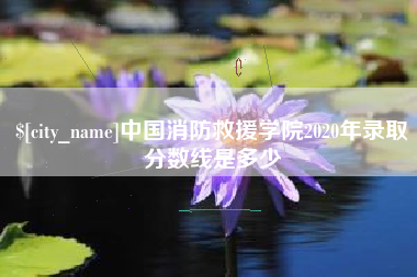北流中国消防救援学院2020年录取分数线是多少