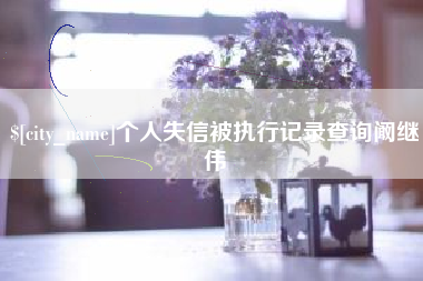 北流个人失信被执行记录查询阚继伟
