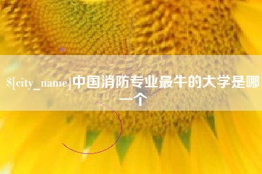 北流中国消防专业最牛的大学是哪一个