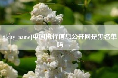 北流中国执行信息公开网是黑名单吗