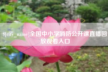 北流全国中小学消防公开课直播回放观看入口