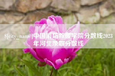 北流中国消防救援学院分数线2023年河北录取分数线