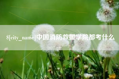 北流中国消防救援学院都考什么