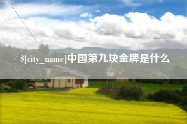 北流中国第九块金牌是什么