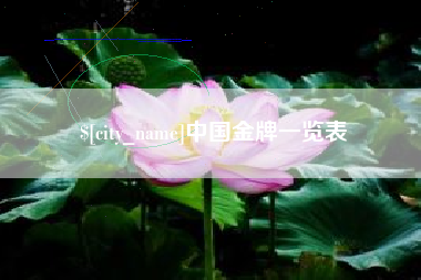 北流中国金牌一览表