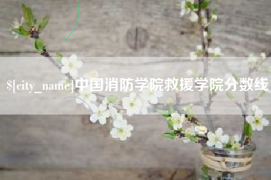 北流中国消防学院救援学院分数线